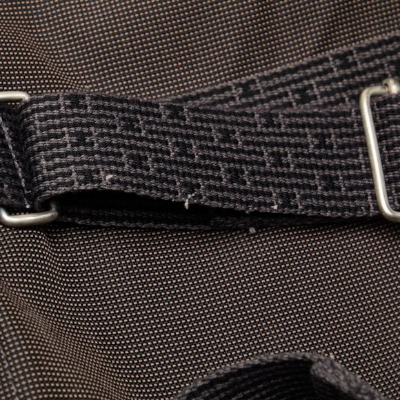 💝HERMES YALE LINE MM Rucksack Backpack Gray Black Canvas PADLOCK & KEY🍀 - Picture 5 of 13